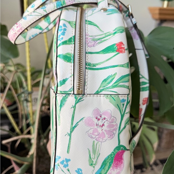 kate spade White Floral & Hummingbird Mini Backpack main image 10